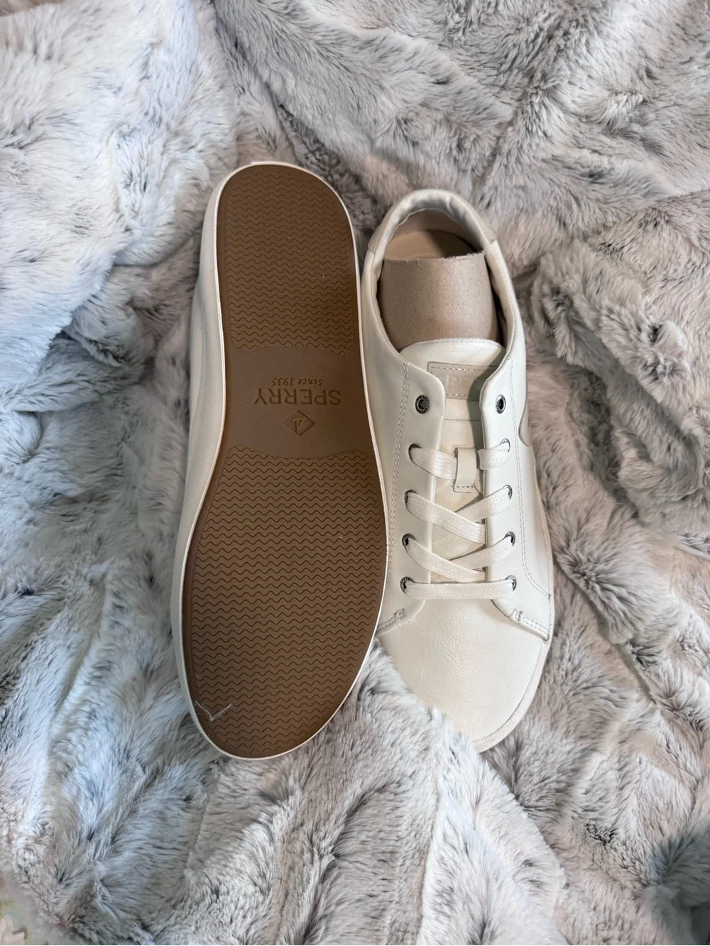 Sperry Men's White Leather Sneakers